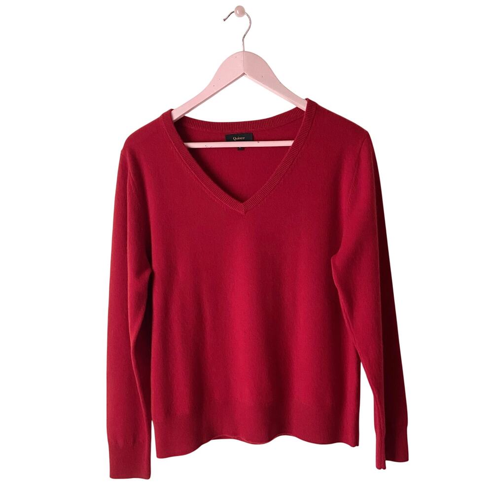 Quince Mongolian Cashmere Red Sweater